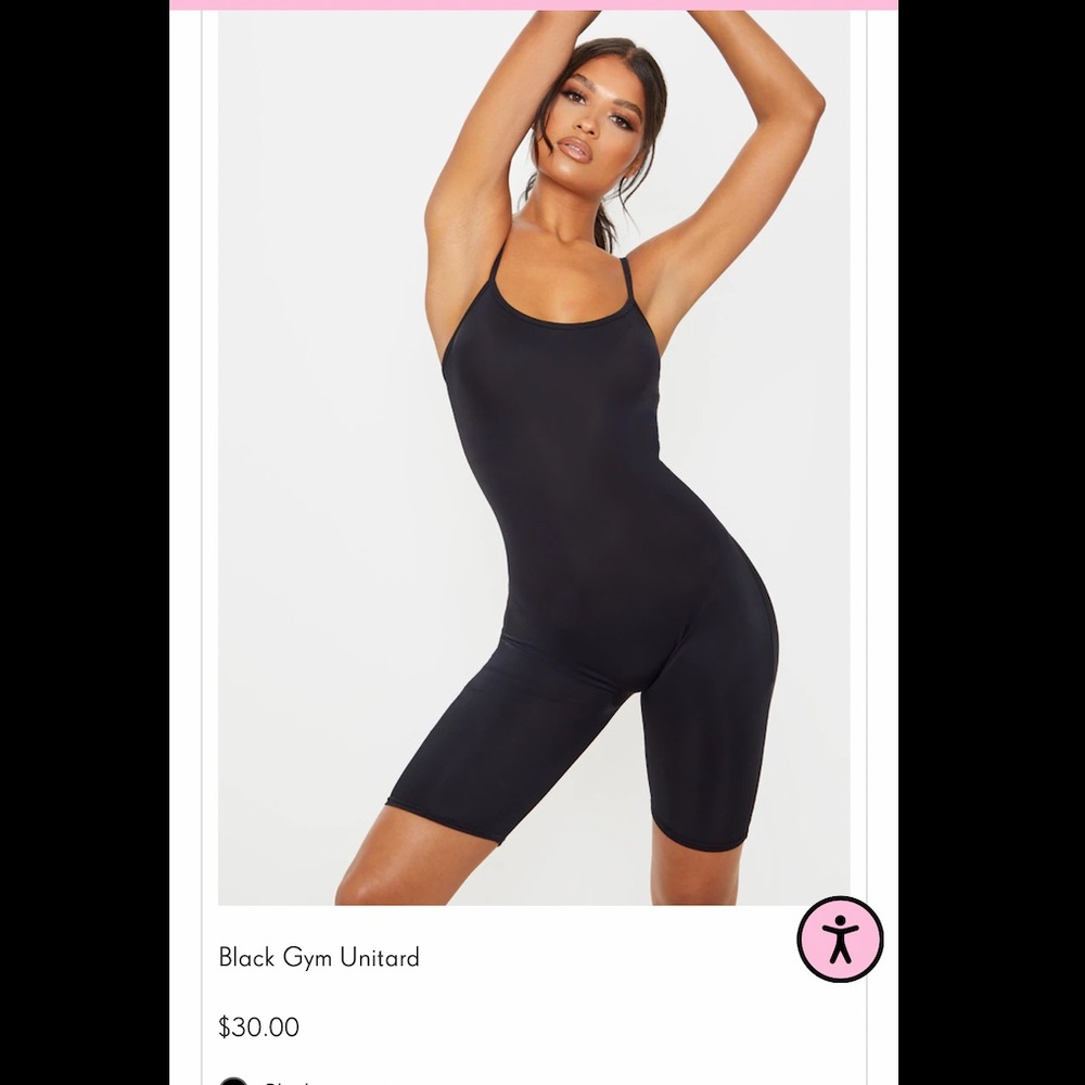 Pretty little things, black unitard, US 2